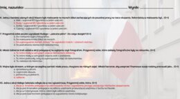 Test z lektury "Kamienie na szaniec".