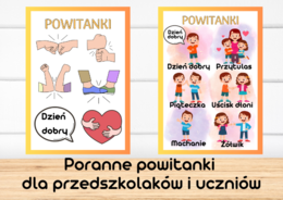 Powitanki - dla klasy i przedszkolaków - 2 plakaty