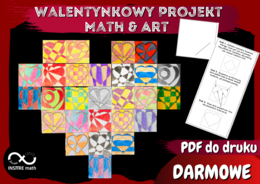 Geometryczny Walentynkowy Math&Art Projekt. Serca Op Art. DARMOWY