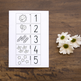 Wklejki do zeszytu "Poznajemy liczby" klasa 1