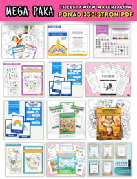 Mega Zestaw Materiałów Dydaktycznych. Przedszkole & klasy 1-3. Ponad 300 stron PDF / 13 zestawów