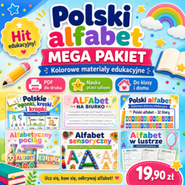 Wielki zestaw materiałów o polskim alfabecie – nauka, zabawa i piękna dekoracja sali