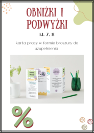 Obniżki i podwyżki procentowe - karta pracy