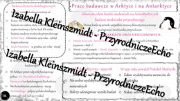 Sketchnotka - notatka „Prace badawcze na obszarach okołobiegunowych” wykonana w power point do edycji. Geografia 8; „Obszary okołobiegunowe”