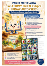 📚 ŚWIATOWY DZIEŃ KSIĄŻKI I PRAW AUTORSKICH Gotowy zestaw materiałów dla nauczyciela edukacji wczesnoszkolnej