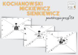 Powtórzenie przed E8 - Kochanowski, Mickiewicz, Sienkiewicz [karty pracy - zestaw]