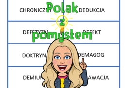 Trudne wyrazy obcego pochodzenia - fiszki