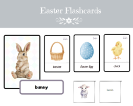Easter Flashcard Set- Zestaw Wielkanocnych kart obrazkowych i wyrazowych
