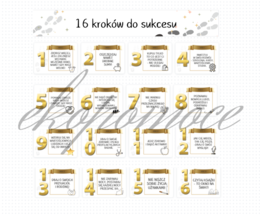 16 kroków do sukcesu - Gazetka motywacyjna + PREZENTACJA na godzinę wychowawczą gratis!