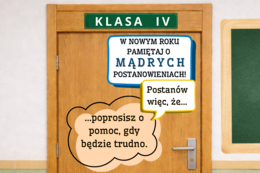 Gazetka i dekoracja drzwi- afirmacje. Psycholog, pedagog, wychowawca