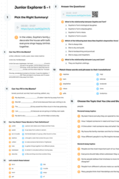 Junior Explorer 5 – Unit 1 – karta pracy – Family Gathering (24/25) – family, emotions – Krzyżówka GRATIS