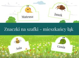 Znaczki na szafki/krzesła/do szatni