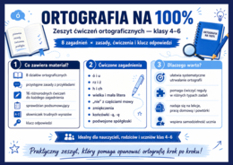✍️ ORTOGRAFIA NA 100% – zeszyt ćwiczeń dla klas 4–6
