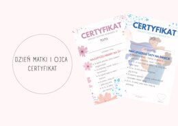 Dzień matki i ojca - certyfikat