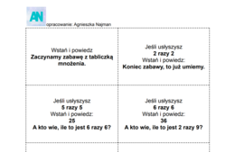 Tabliczka mnożenia - test na uważność
