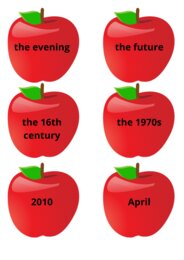 Prepositions of time- sorting activities