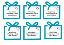 Dzień chłopaka, mini życzenia do paczki