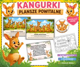 KANGURKI -plansze powitalne, grupa