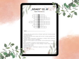 Krzyżówka - "Dziady" cz. III Adam Mickiewicz - romantyzm