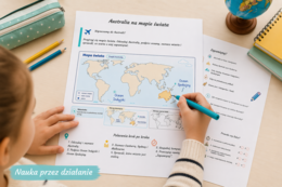 Karta pracy: „Australia na mapie świata”