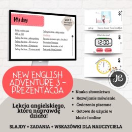 Prezentacja New English Adventure 3 – Unit 5 My day