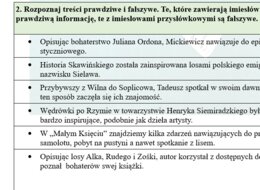 IMIESŁOWY I LEKTURY - WIEDZA O JEZYKU I BOHATERACH. ĆWICZENIE PRZED EGZAMINEM.