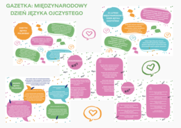 Zestaw gazetek - noworoczna, zimowa, walentynkowa, Międzynarodowy Dzień Języka Ojczystego