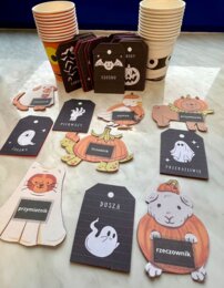 Halloween - straszne części mowy - dopasowywanka