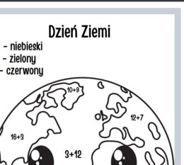 Dzień Ziemi - kolorowanki, infografika, wykreślanka