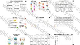 Wklejki z ćwiczeniami: język niemiecki