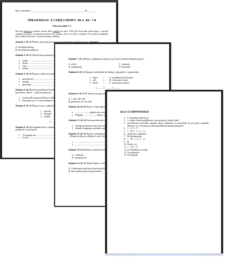 Sprawdzian 10 części mowy + klucz odpowiedzi