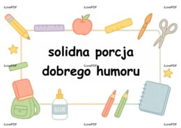 Przepis na udany rok szkolny