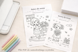 Bukiet dla mamy [Kolorowanka]