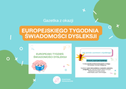 Gazetka z okazji Europejskiego Tygodnia Świadomości Dysleksji (16 planszy A4)