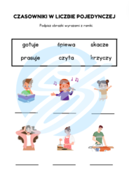 CZASOWNIKI KARTY PRACY DLA MŁODSZYCH UCZNIÓW