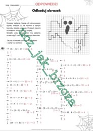 Halloween na matematyce, kodowanie, kolejność działań, klasy 4 - 5