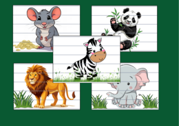 DZIEŃ ZWIERZĄT - puzzle - 14 szt.