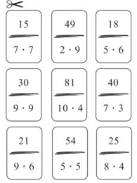 Domino - tabliczka mnożenia w zakresie 100