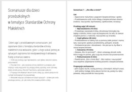 6 Scenariuszy dla dzieci przedszkolnych w tematyce Standardów Ochrony Małoletnich