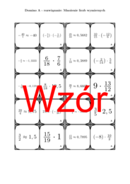 Domino - Mnożenie liczb wymiernych | matematyka