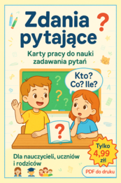 Zdania pytające. Karta pracy. Sprawdzian