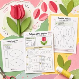 Tulipan 3D z papieru