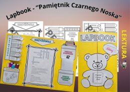 Lapbook – „Pamiętnik Czarnego Noska” + test ze znajomości lektury + kod QR do testu