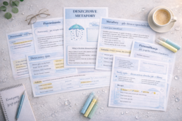 Deszczowe metafory – ćwiczenia z języka polskiego