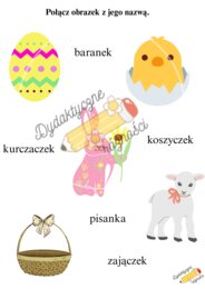 Wielkanocne karty pracy dla klasy 1.