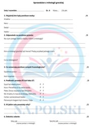 Sprawdzian z mitologii greckiej