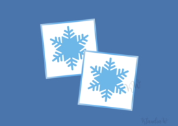 Zimowe memory - śnieżynki