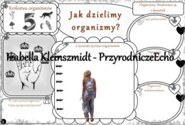 Karta pracy „Jak dzielimy organizmy?” wykonana w power point do edycji. Przyroda 4, „Środowisko życia organizmów” na podstawie wydawnictwa WSiP