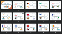 PUZZLE-HEKSY państwa Unii Europejskiej