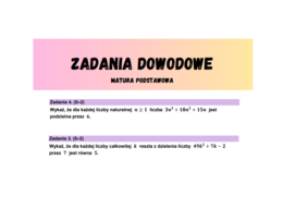 Zadania dowodowe z ubiegłych matur - matura podstawowa CKE